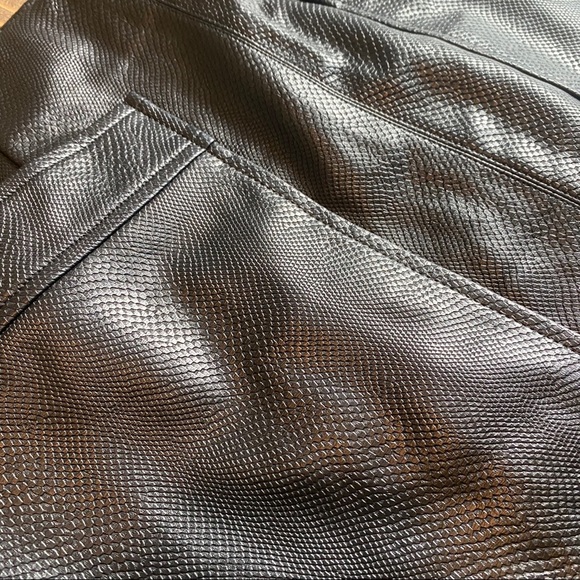 Leather Mini Skirt - Picture 3 of 5